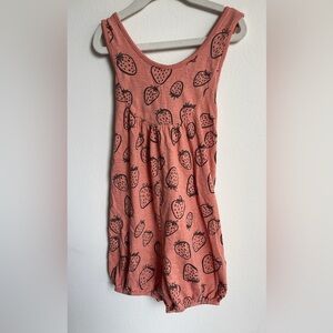Rylee + Cru Strawberry print Romper